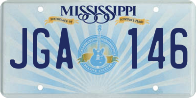 MS license plate JGA146
