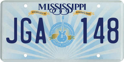 MS license plate JGA148