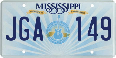 MS license plate JGA149