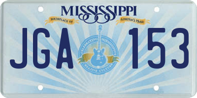 MS license plate JGA153