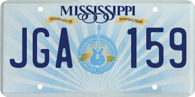 MS license plate JGA159