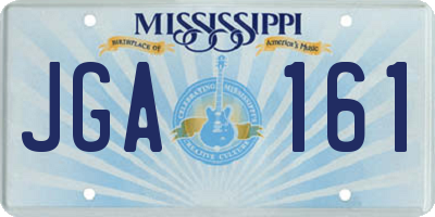 MS license plate JGA161