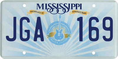 MS license plate JGA169