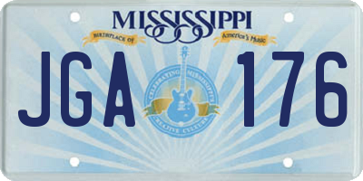MS license plate JGA176