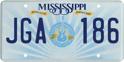 MS license plate JGA186