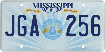 MS license plate JGA256