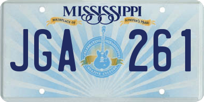 MS license plate JGA261