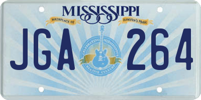 MS license plate JGA264