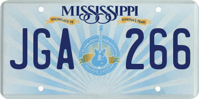 MS license plate JGA266