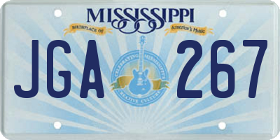 MS license plate JGA267