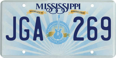 MS license plate JGA269
