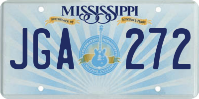 MS license plate JGA272