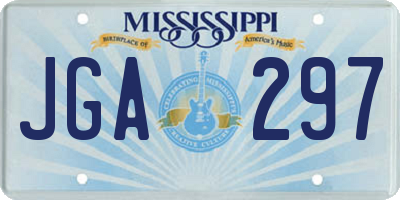 MS license plate JGA297