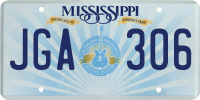 MS license plate JGA306