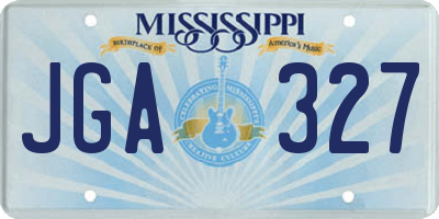 MS license plate JGA327