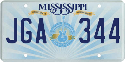 MS license plate JGA344