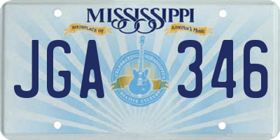 MS license plate JGA346