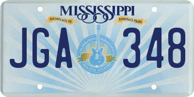 MS license plate JGA348