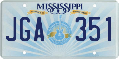 MS license plate JGA351