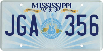 MS license plate JGA356