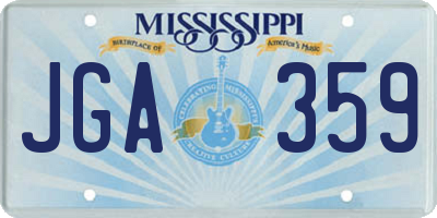 MS license plate JGA359