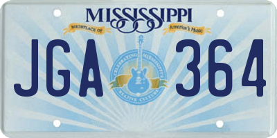MS license plate JGA364