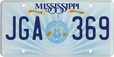 MS license plate JGA369