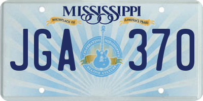 MS license plate JGA370