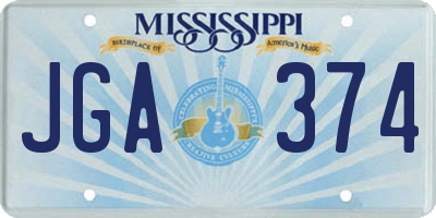 MS license plate JGA374
