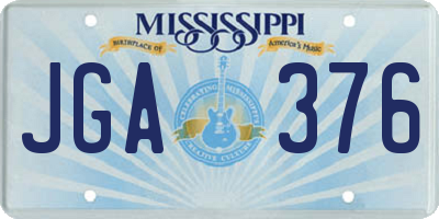MS license plate JGA376