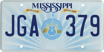 MS license plate JGA379