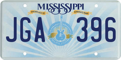 MS license plate JGA396