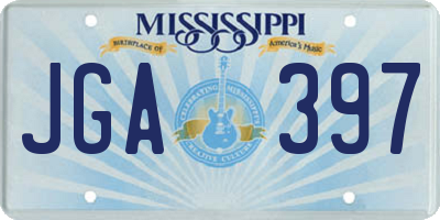 MS license plate JGA397