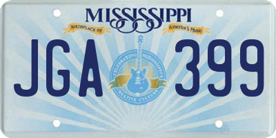 MS license plate JGA399