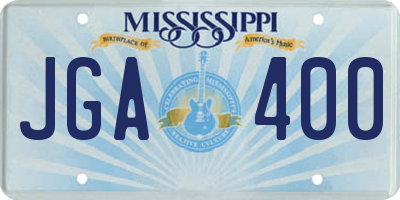 MS license plate JGA400