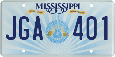 MS license plate JGA401
