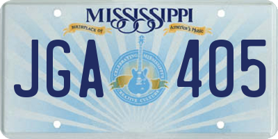 MS license plate JGA405