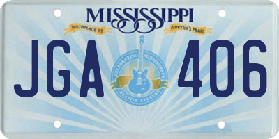 MS license plate JGA406