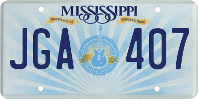 MS license plate JGA407