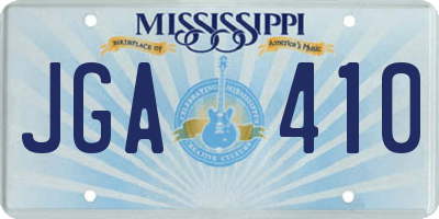 MS license plate JGA410