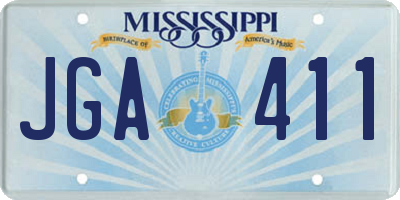 MS license plate JGA411
