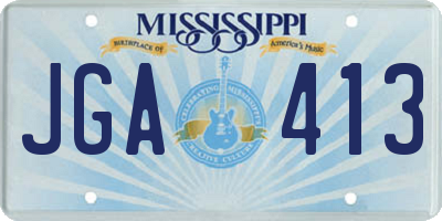 MS license plate JGA413