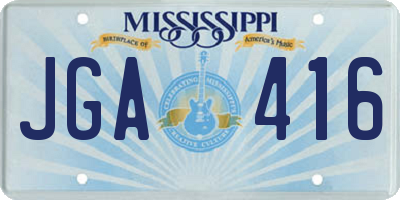 MS license plate JGA416