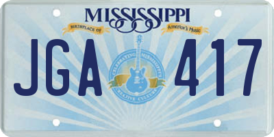 MS license plate JGA417