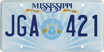 MS license plate JGA421