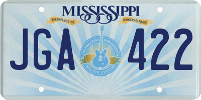 MS license plate JGA422