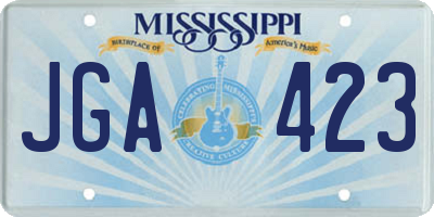 MS license plate JGA423