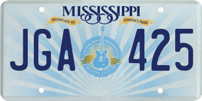 MS license plate JGA425