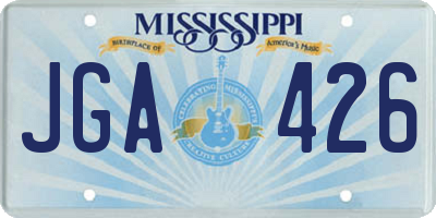 MS license plate JGA426