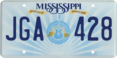 MS license plate JGA428